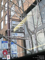 The STO bus sign at the Terrasses de la Chaudiere