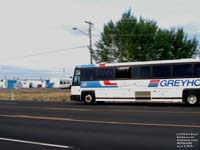 Portland-bound Greyhound Lines 102DL3 in Stanfield,OR