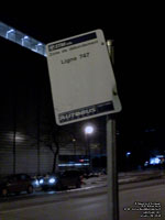 STM route 747 sign - Debordement