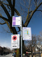 STM route 804 sign - Longueuil