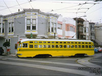 San Francisco Muni 1057 Cincinnati Street Railway livery PCC streetcar built in 1948 - Ex-Philadelphia Transportation Company 2138 via SEPTA - F Market & Wharves line