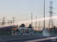 A MTA - NYCTA - New York City Bus Orion VII exits highway 401 in Toronto,ON