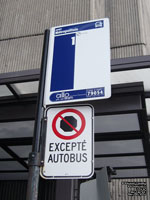 Panneau d'arrt d'autobus CIT Haut-St-Laurent bus stop sign