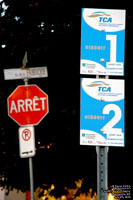 Panneau d'arrt TCA MRC de Montmagny bus stop sign