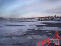 Snow dump on the old Quebec City (Beauport) Galeries Ste-Anne demolition location