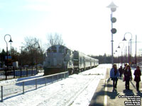 AMT 1310 - GP9 (ex-STCUM 1310, nee CN 4346) and 603 - Electric Generator (HEP) car (ex-STCUM 603, exx-VIA 15402, nee CN 15402)