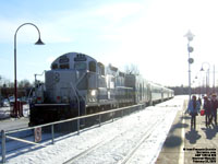 AMT 1310 - GP9 (ex-STCUM 1310, nee CN 4346) and 603 - Electric Generator (HEP) car (ex-STCUM 603, exx-VIA 15402, nee CN 15402)