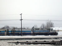 AMT 1310 - GP9 (ex-STCUM 1310, nee CN 4346) and 606 - Electric Generator (HEP) car (ex-STCUM 606, exx-VIA 15433, nee CN 15433