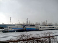 AMT 1313  - GP9 (ex-STCUM 1313, nee CN 4309) and 605 - Electric Generator (HEP) car (ex-STCUM 605, exx-VIA 15432, nee CN 15432