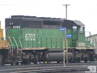 BNSF 6702 - SD40-2 (Re# BNSF 1835 -- nee BN 6702)