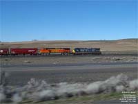 CSXT power on a BNSF train