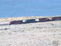 A BNSF train in Roosevelt,WA