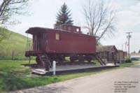 Caboose displayed in Jamestown,ND Heritage Park