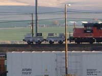 Lake County Railroad - Two scale test cars hauled by LCR 1617 (on UP)