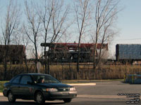 Crane on a flat car