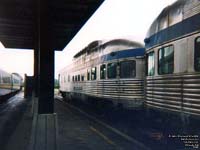 VIA Rail Canada park sleeper-lounge dome observation cars: Algonquin Park - 15501; Riding Mountain Park - 15512; Sibley Park - 15513