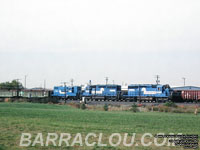 CR 6389 - SD40-2 (To NS 3347), CR 6344 - SD40 (ex-PC 6091, nee PRR 6091 - To HLCX 6086) and CR 7550