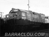 CR 8037 - GP38-2 (To EMDX 827, then LLPX 2338, then GMTX 2191, then MQT 2004 -- nee PC 8037)