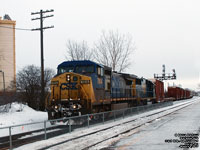 An westbound CN 327 leaded by CSXT 7814 - C40-8W