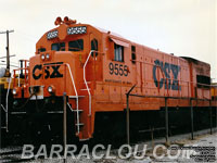 CSXT 9555 - U23B (ex-CSXT 3265, exx-SBD 2736, nee LN 2736) MOW Orange