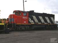 WAMX 9643 - GP40-2LW (GP40-2LW - Ex-CN 9643, to be renumbered WAMX 4022)