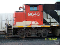 WAMX 9643 - GP40-2LW (GP40-2LW - Ex-CN 9643, to be renumbered WAMX 4022)