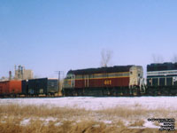 CDAC 461 - F40PHRm (Ex-Amtrak F40PH 266) (Owned by Rail World and it was stored on the MMA at Derby,ME)