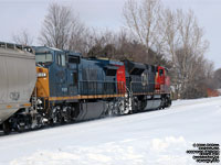 GECX 9135 - C40-8W (ex-CSXT 7334, nee CR 6138) and CN 8914