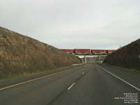 Dead UP boxcars on Willow Creek Overpass