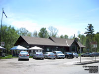 Former Montebello train station; Montebello, Quebec. Moved away from original site and Currently used as a tourist kiosk.