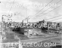 Victoriaville downtown core, Notre-Dame Street and St.Louis Street. circa 1973. / Vue du centre-ville vers 1973, rues Notre-Dame Ouest et Saint-Louis.