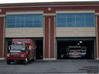 1701 (renumbered 501) and 2001 - Drummondville, Quebec - Unit de service 1998 International 4900 Utility Truck and Autopompe 2002 Pierce Saber Pumper