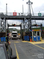 International getting on the Armand Imbeau ferry