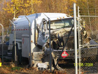 Crunched fuel truck