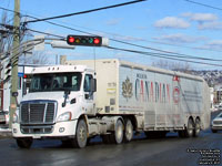 Molson Breweries tractor with a Molson Canadian Montreal Canadiens sponsoring trailer