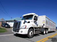 Molson Breweries tractor with a Molson Canadian Montreal Canadiens sponsoring trailer